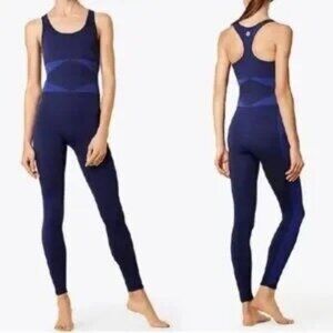 Tory Burch Sport Blue Seamless Unitard Jumpsuit